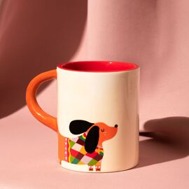 Raspberry Blossom Hundebecher mit 3D-Henkel