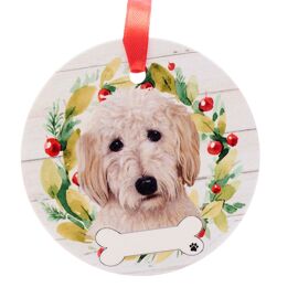 E&S Pets Goldendoodle Wreath Hanging Decoration