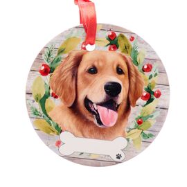 E&S Pets Golden Retriever Wreath Hanging Decoration
