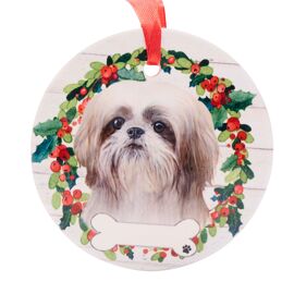 E&S Pets Shih Tzu Wreath Hanging Decoration