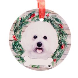 E&S Pets Bichon Frise Wreath Hanging Decoration