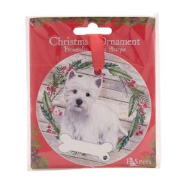 E&S Pets West Highland White Terrier Wreath Hanging Decoration