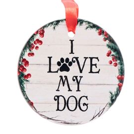 E&S Pets 'I Love My Dog' Wreath Hanging Decoration