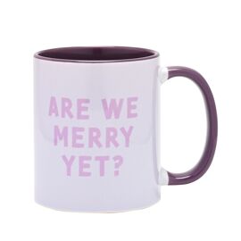 Purple Handled 11oz Mug - Are We Merry Yet?