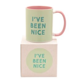Pink Handled 11oz Mug - I've Been Nice