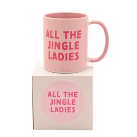 Pink Handled 11oz Mug - All The Jingle Ladies