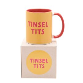 Red Handled 11oz Mug - Tinsel t***