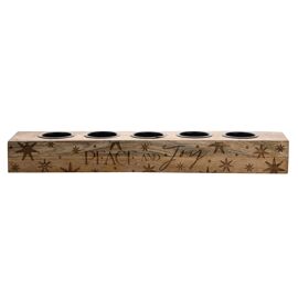 Tea Light Block - Peace & Joy