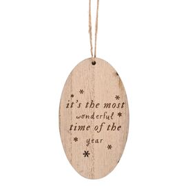Large Oval Hanging Plaque - It's The Most Wonderful Time Of The Year
