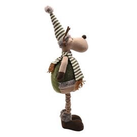 Fabric Standing Moose with Telescopic Legs Decoration