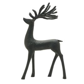 Black Deer Figurine - 12"