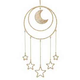Hanging Glass Beaded Moon & Stars