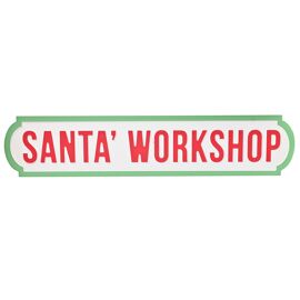 **MULTI 3** Street Sign  - Santa Workshop