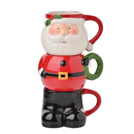 Set of 3  Santa Stacking Mugs