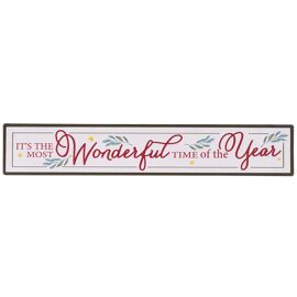**MULTI 6**  Mantel Plaque - Wonderful Time 80cm