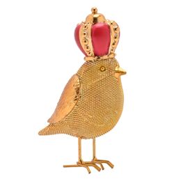 **Multi 4**Gold Bird with Round Red Crown