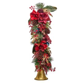 **Multi 2**Magnolia Garland with Baubles & Bell - 43"