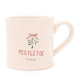 Love Life Christmas Embossed Mug - Mistletoe