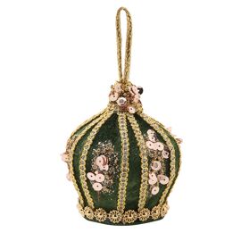 Green Velvet Crown Hanging Decoration
