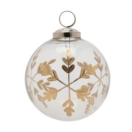 **MULTI 6** Glass Christmas Hanging Decoration - Snowflake Design