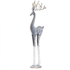 Silver Reindeer Ornament