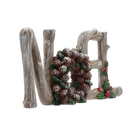 Resin Mantel Plaque - Noel