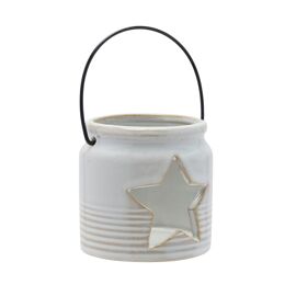 **MULTI 6**Ceramic Tealight Holder - Star
