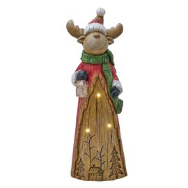 LED Reindeer with Lights - Wood Effect