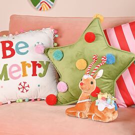 Sitting Rudolph with Presents