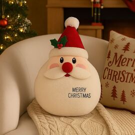 Santa Merry Christmas Shaped Cushion 45cm