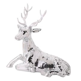 Disco Tiled Sitting Reindeer Ornament