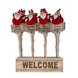 Display Stand with 24 Assorted Santa Sticks