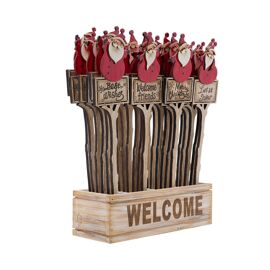 Display Stand with 24 Assorted Santa Sticks