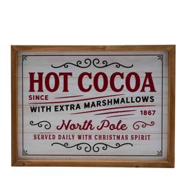 **MULTI 2** White Wall Plaque - Hot Cocoa