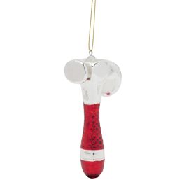**MULTI 6** Novelty Glass Tree Decoration - Hammer