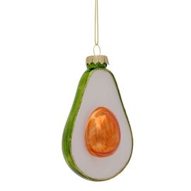 **MULTI 12** Novelty Glass Tree Decoration - Avocado