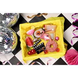 **MULTI 8** Novelty Glass Tree Decoration - Sprinkles Donut