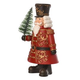 Regal Tidings  Nutcracker & Tree Figurine - 14cm