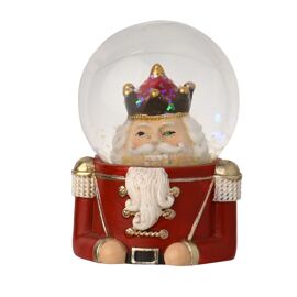 **MULTI 6** Regal Tidings Nutcracker Head Snow Globe 6.5cm