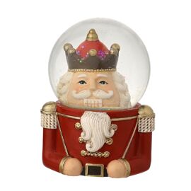 **MULTI 6** Regal Tidings Nutcracker Head Snow Globe 9cm