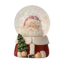 **MULTI 6** Regal Tidings Santa Head Snow Globe 6.5cm
