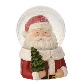 **MULTI 6** Regal Tidings  Santa Head Snow Globe 9cm