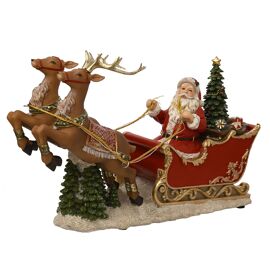 Regal Tidings Santa's Sleigh with Reindeer and LED