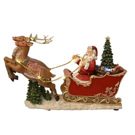 Regal Tidings Santa's Sleigh with Reindeer and LED