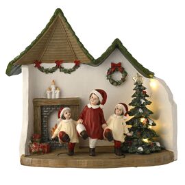 Regal Tidings Christmas Children Dancing Scene  with LED.