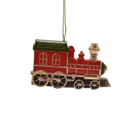 **MULTI 6** Regal Tidings Tree Hanger - Red Christmas Train