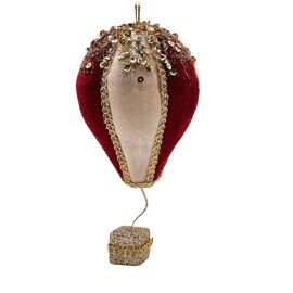 **MULTI 4** Regal Tidings Velvet Tree Hanger - Balloon Red