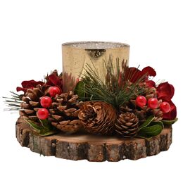 Cinnamon Candle Holder - Round Board