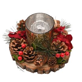 Cinnamon Candle Holder - Round Board