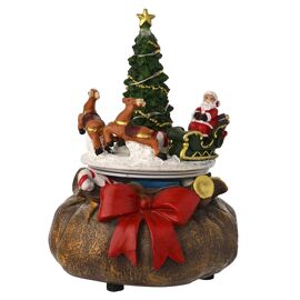 Regal Tidings Light Up Christmas Tree with Rotating Santa Sleigh